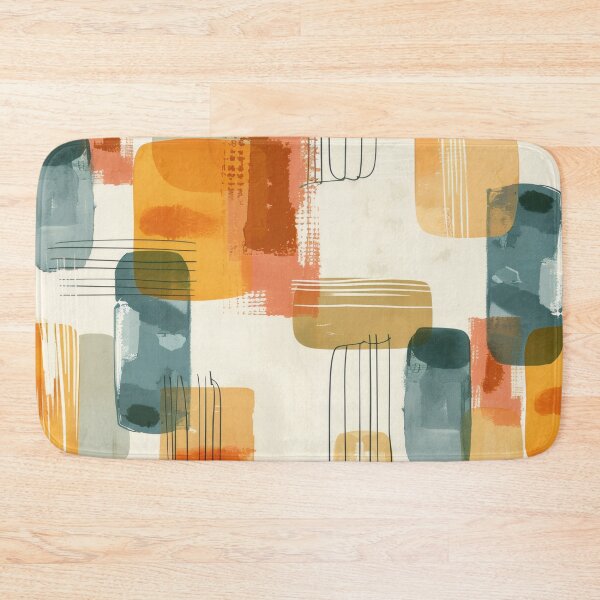 Item preview, Mid-Century Line Art Modern Abstract - Vintage Earth Tone - Retro Modernist Pattern designed and sold by GrinGalore.