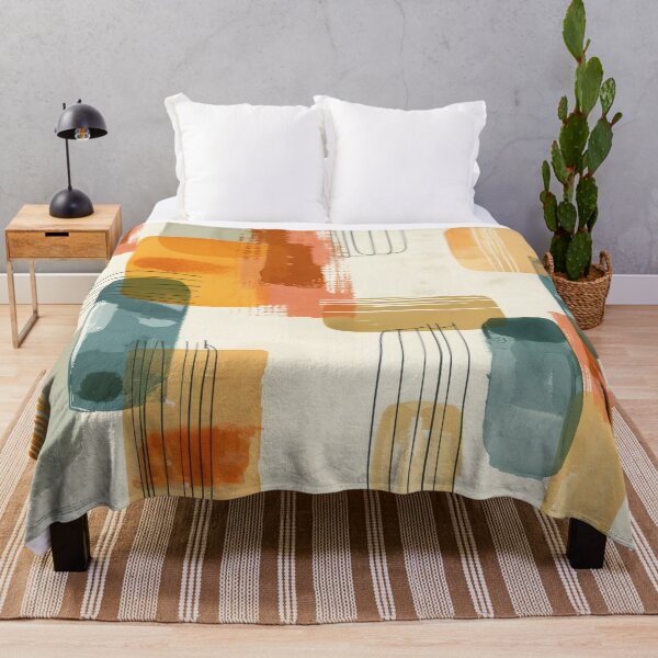 Item preview, Mid-Century Line Art Modern Abstract - Vintage Earth Tone - Retro Modernist Pattern designed and sold by GrinGalore.