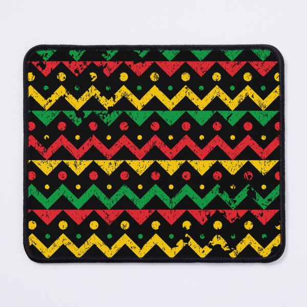 Item preview, Rasta Chevron Zigzag Grunge Pattern Red Gold Green Black Reggae Culture Graphic T-Shirt designed and sold by DERA RAY.