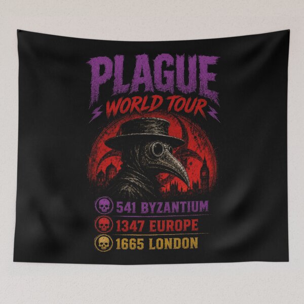 Item preview, Plague World Tour Historical Dark Humor designed and sold by Retr0Tshirts.