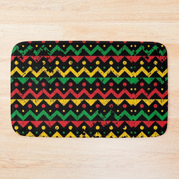 Item preview, Rasta Chevron Zigzag Grunge Pattern Red Gold Green Black Reggae Culture Graphic T-Shirt designed and sold by DERA RAY.