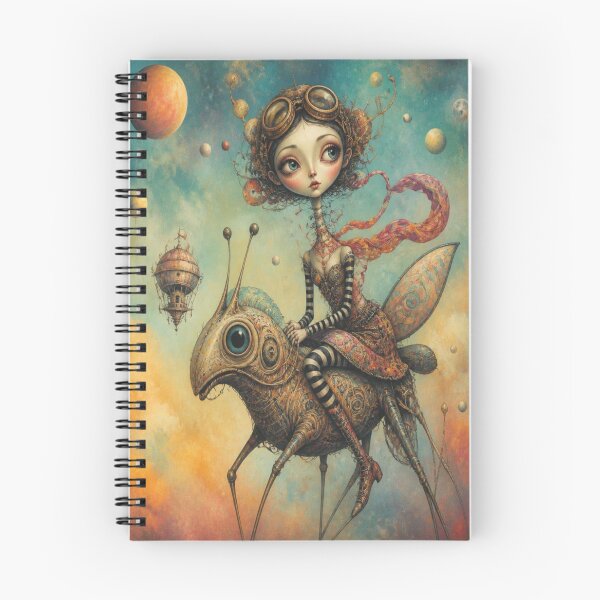 Item preview, Steampunk Fantasy Girl inspired by Moebius and Froud in Surreal Sky designed and sold by FotoworldEdel.