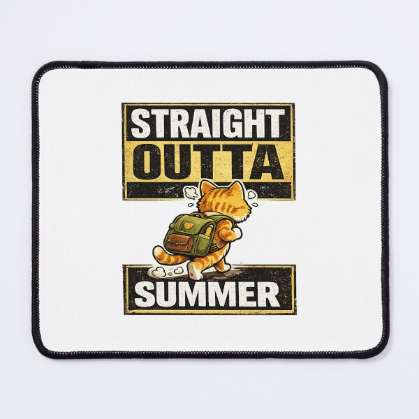 Item preview, Straight Outta Summer Funny Back To School Cat Student Design designed and sold by mansourhamid.