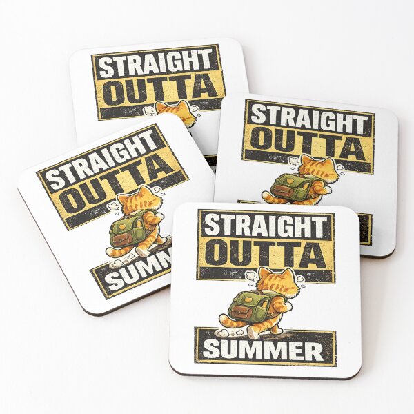 Item preview, Straight Outta Summer Funny Back To School Cat Student Design designed and sold by mansourhamid.