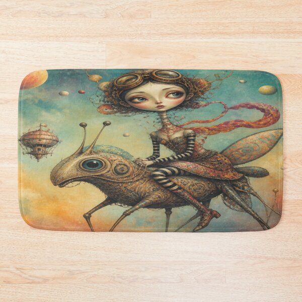 Item preview, Steampunk Fantasy Girl inspired by Moebius and Froud in Surreal Sky designed and sold by FotoworldEdel.