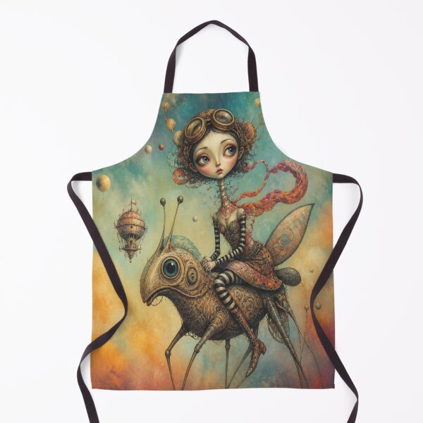 Item preview, Steampunk Fantasy Girl inspired by Moebius and Froud in Surreal Sky designed and sold by FotoworldEdel.
