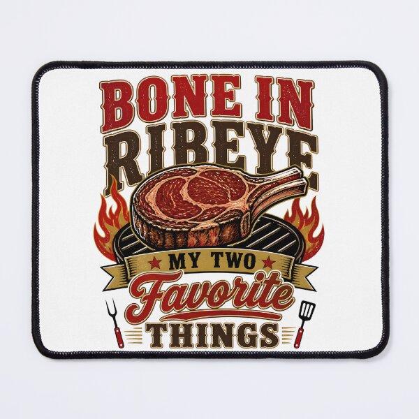 Item preview, Bone In Ribeye My Two Favorite Things Funny Steak Lover BBQ Grilling T-Shirt designed and sold by ShopOnTheTopp.