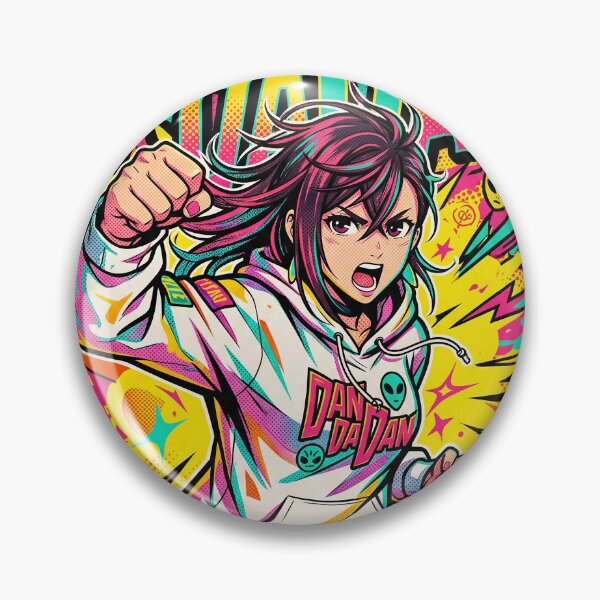 Item preview, Dandadan Momo Ayase Pop Art Anime - Retro Neon Sci-Fi Manga designed and sold by MCHDesignST.