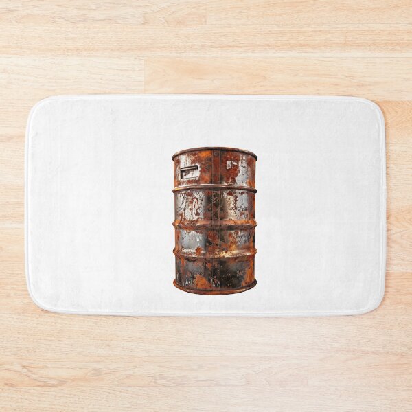 Item preview, Weathered lrusty steel oil barre against transparent background designed and sold by MiraCleAI.