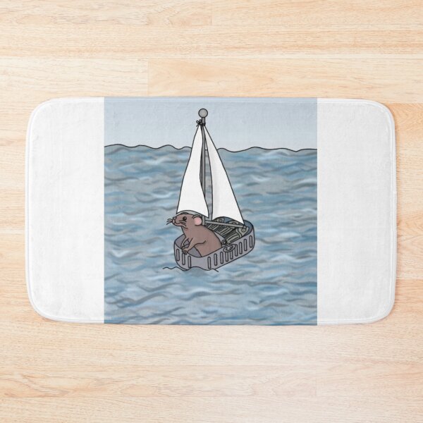 Item preview, Mouse Sailing Cute Sailor Animal Leaf Boat designed and sold by Rintampoi.