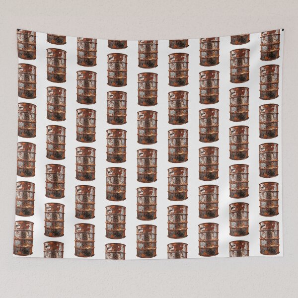 Item preview, Weathered lrusty steel oil barre against transparent background designed and sold by MiraCleAI.
