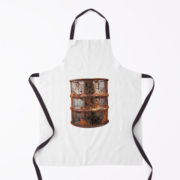 Item preview, Weathered rusty steel oil barrel against transparent background designed and sold by MiraCleAI.