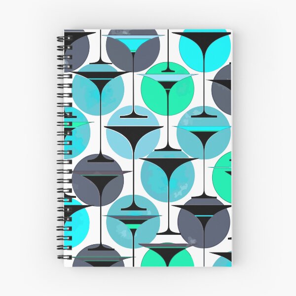 Item preview, Atomic Fifties Inspired Martinis In Grey Blue And Aqua designed and sold by taiche.