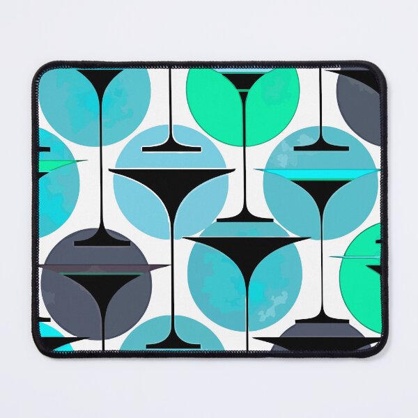 Item preview, Atomic Fifties Inspired Martinis In Grey Blue And Aqua designed and sold by taiche.