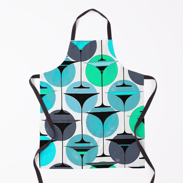 Item preview, Atomic Fifties Inspired Martinis In Grey Blue And Aqua designed and sold by taiche.