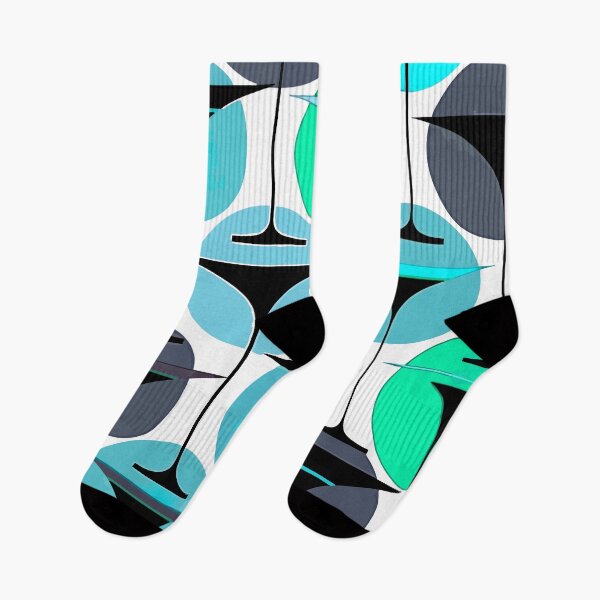 Item preview, Atomic Fifties Inspired Martinis In Grey Blue And Aqua designed and sold by taiche.