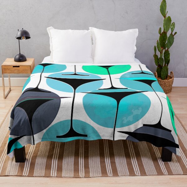 Item preview, Atomic Fifties Inspired Martinis In Grey Blue And Aqua designed and sold by taiche.