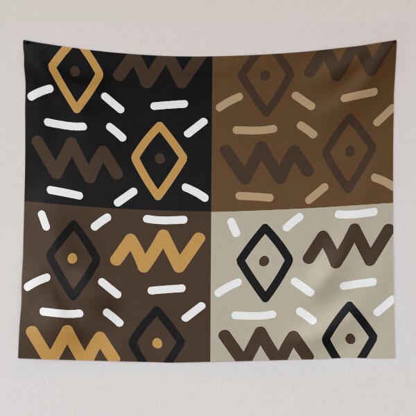 Item preview, Traditional African Bogolan Mudcloth Pattern designed and sold by Wolagno.