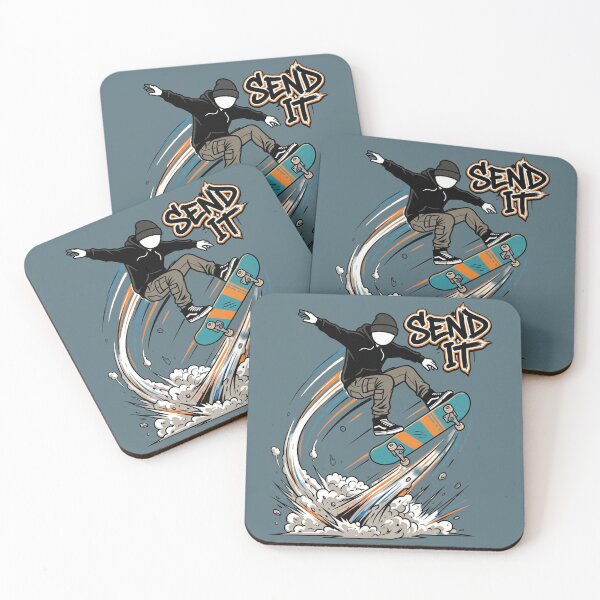 Item preview, Send It Skateboard Stickman Streetwear Graphic designed and sold by Chroma Dreams .