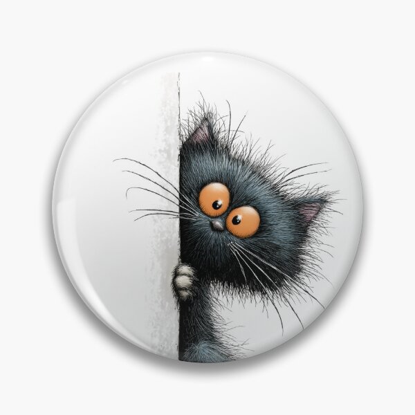Item preview, Funny Black Fluffy Cat designed and sold by Partoon-dp.
