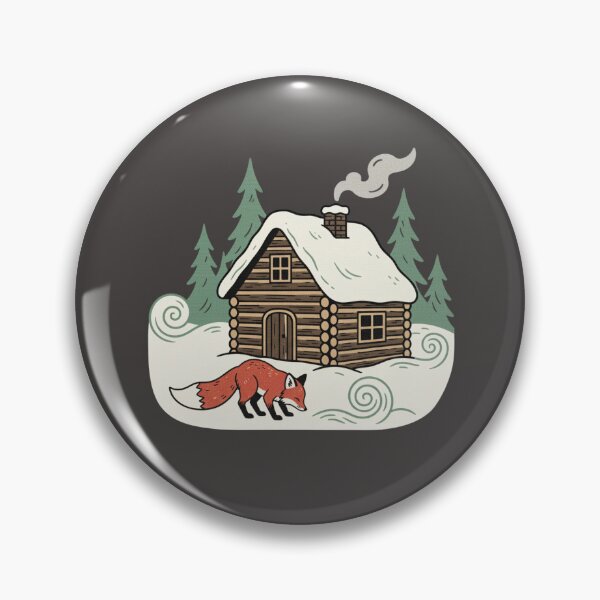Artikelvorschau, Fuchs und Hütte im Winterwald entworfen und verkauft von OhUTees.