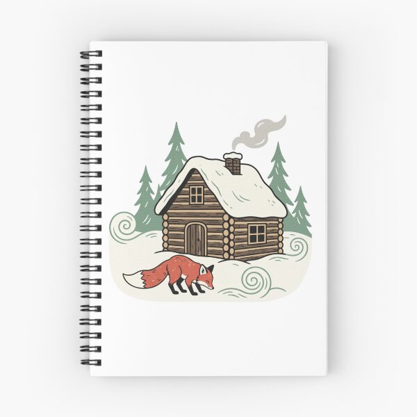 Item preview, Fox and cabin winter woodland designed and sold by OhUTees.
