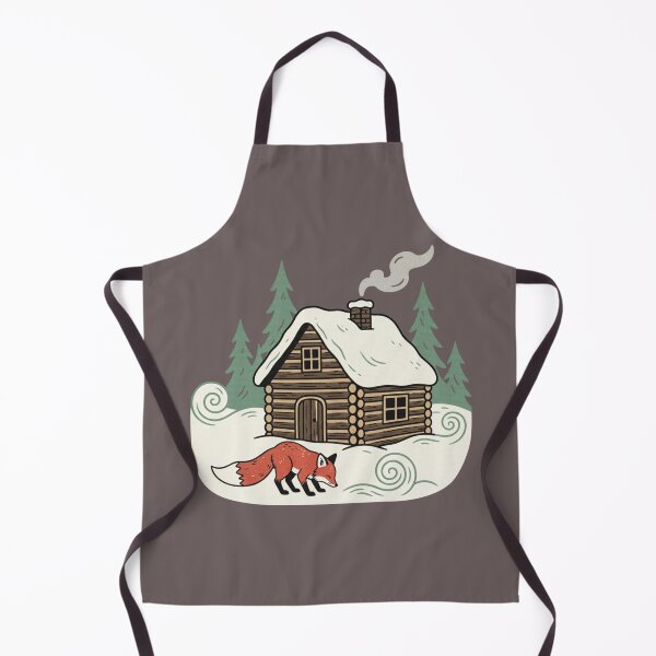 Item preview, Fox and cabin winter woodland designed and sold by OhUTees.
