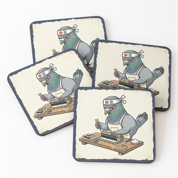 Item preview, Sushi Chef Pigeon Making Rolls designed and sold by azule1.