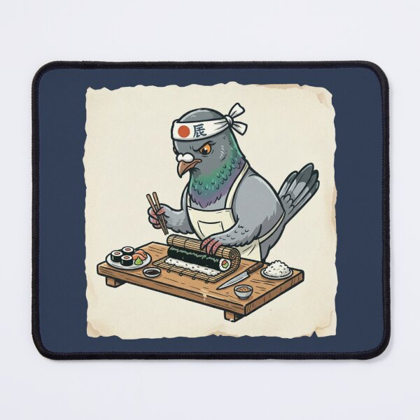 Item preview, Sushi Chef Pigeon Making Rolls designed and sold by azule1.