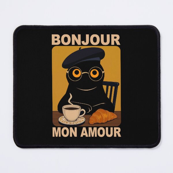 Item preview, Bonjour Mon Amour Cat designed and sold by PurrfectHome.