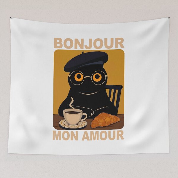 Item preview, Bonjour Mon Amour Cat  designed and sold by PurrfectHome.