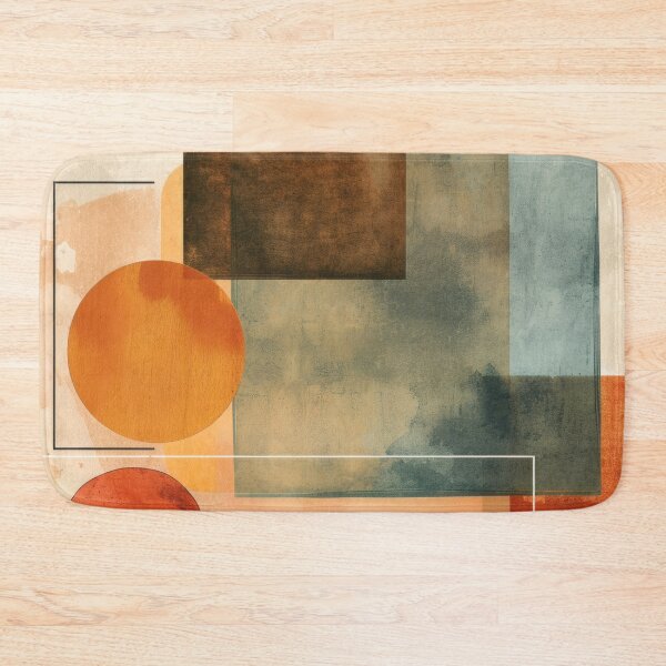 Item preview, Mid-Century Geometric Shapes Modern Abstract - Vintage Earth Tone - Retro Modernist Art designed and sold by GrinGalore.
