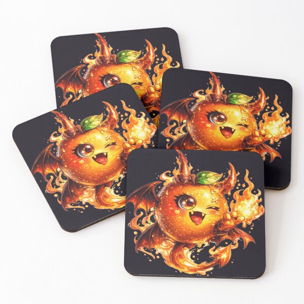 Item preview, Neon Orange Monster Creepy Cute Art designed and sold by ChaEmm_Studio.
