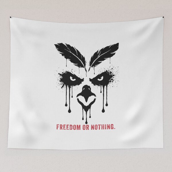 Item preview, Bleed Wild Eagle Ink Drip Dark Wildlife Art designed and sold by cabana.space.