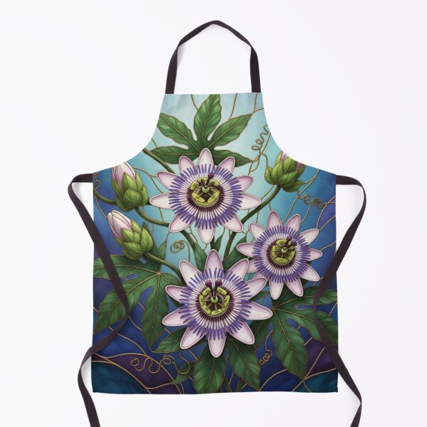 Item preview, Stained Glass Passion Flower Passiflora Illustration designed and sold by Exquisite Design Studio „Paculówka”.