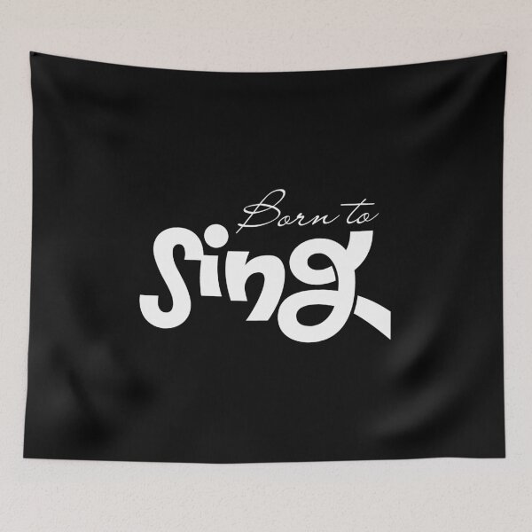 Item preview, Born To Sing Minimalist Typography Music Lover Singer Gift designed and sold by Artycom.
