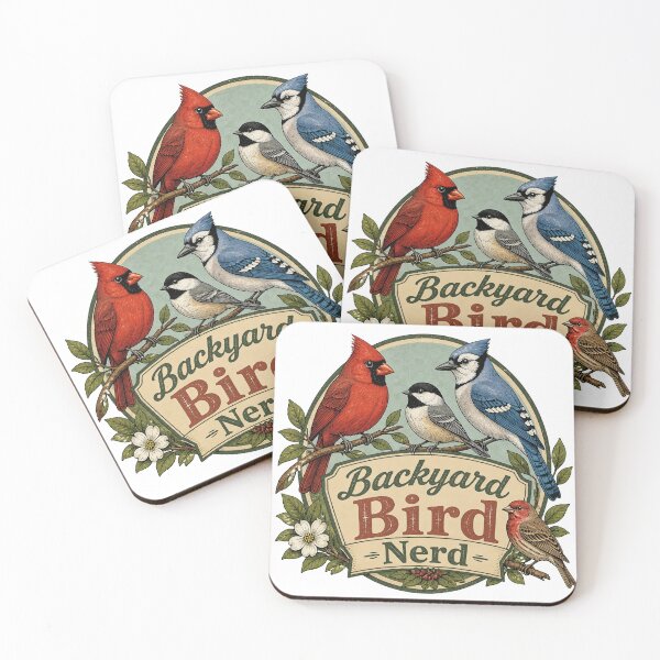 Item preview, Vintage Backyard Bird Nerd Illustration designed and sold by MJ-by-Dharan.