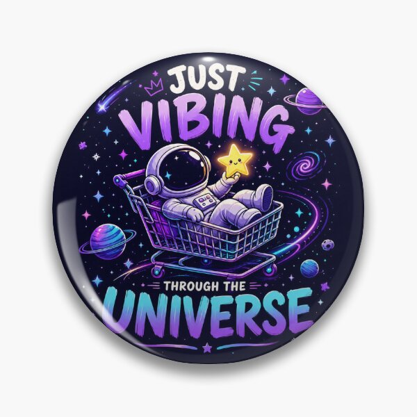 Item preview, Just Vibing Through The Universe Astronaut designed and sold by SScraftverse.