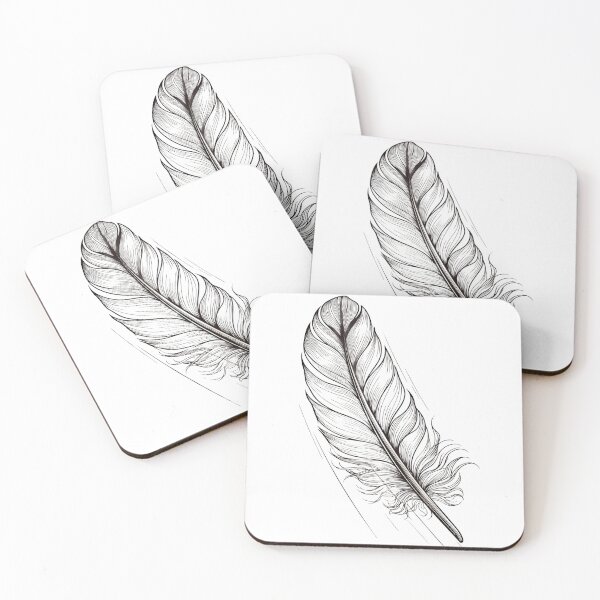 Item preview, Elegant Feather Illustration – Symbol of Freedom and Creativity designed and sold by Artisan Finds Online.