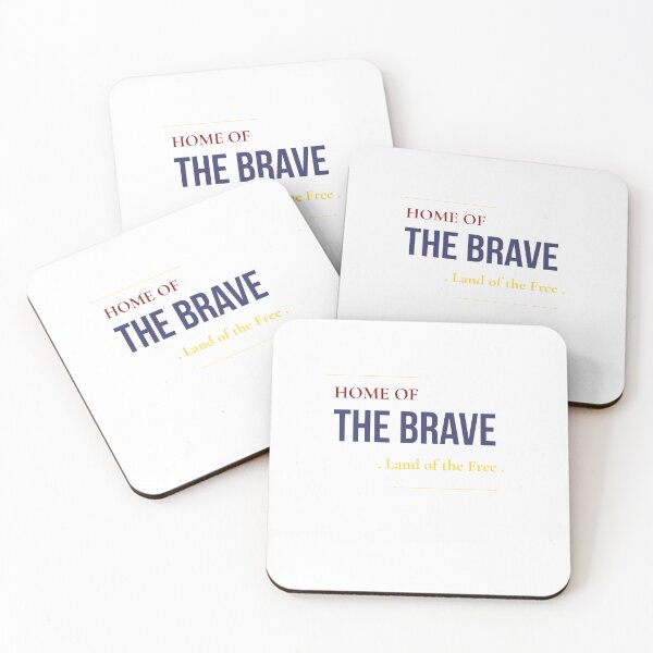 Item preview, Home of the Brave Land of the Free Patriotic Quote designed and sold by mayacreations7.