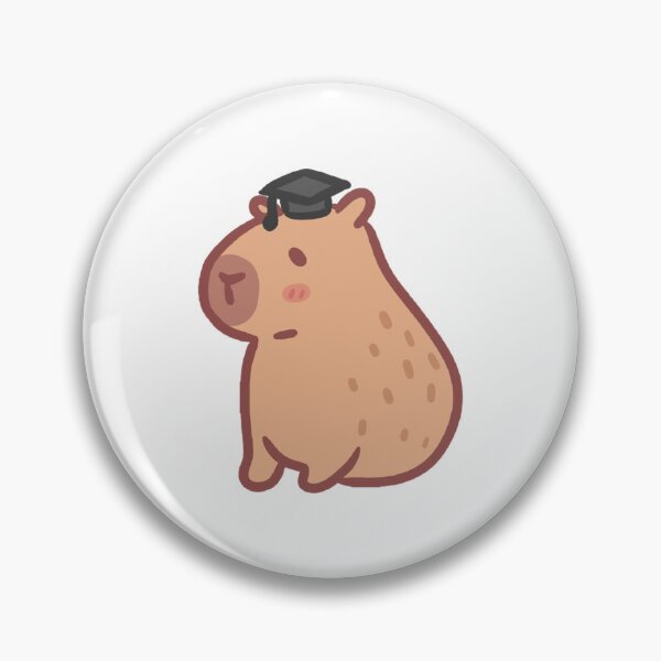 Item preview, Cute Capybara Wearing Graduation Cap Class art designed and sold by LuckyNestCoKids.