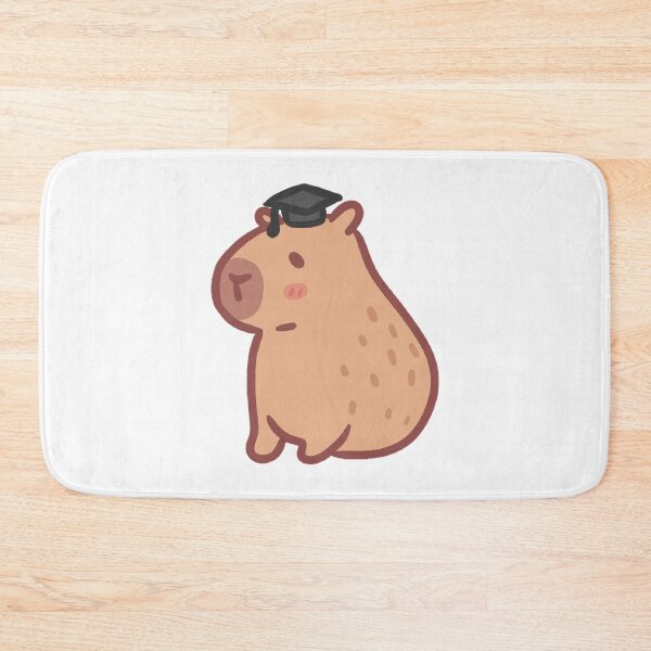 Item preview, Cute Capybara Wearing Graduation Cap Class art designed and sold by LuckyNestCoKids.