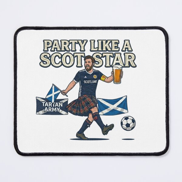 Item preview, Party Like A Scot Star: Tartan Army Soccer designed and sold by Global Gear.