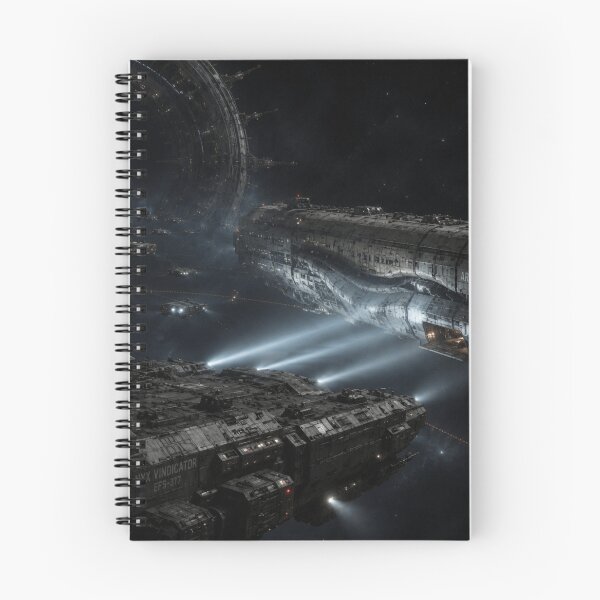 Item preview, Dark Sci-Fi Spaceship Inspection Print | Alien Space Gate and Derelict Freighter Wall Art designed and sold by Element Horizon Studio.