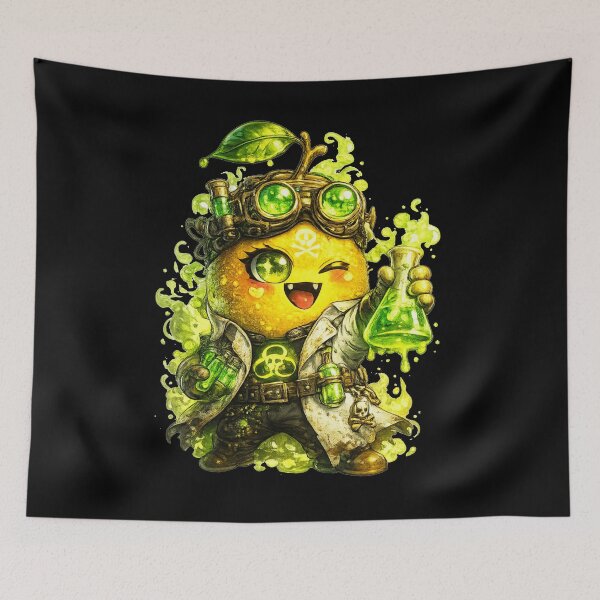 Item preview, Neon Lemon Monster Creepy Cute Art designed and sold by ChaEmm_Studio.