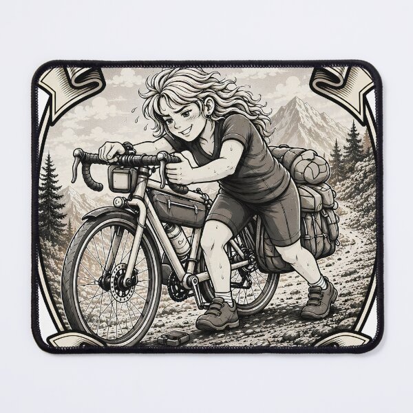 Item preview, Still Counts as Climbing – Vintage/Retro Audax Endurance Cycling Queen Badge Tee designed and sold by Pedal & Pace.