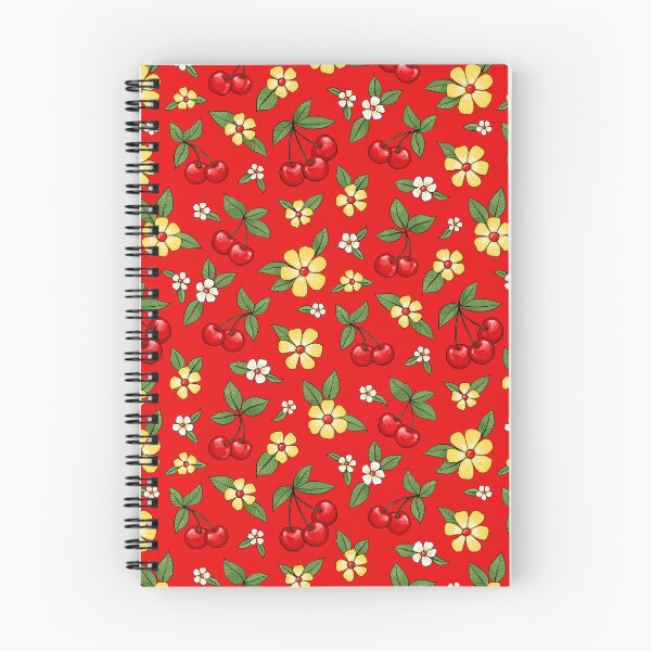 Item preview, Cherries and Blossoms in Red Yellow White and Green  designed and sold by micklyn.