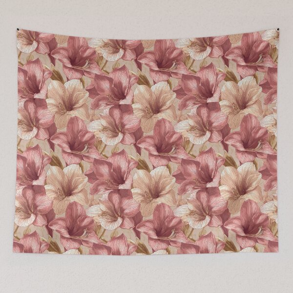 Item preview, Charming Amaryllis Floral - Hawaiian Flower Pattern   - Father'S Day Gift Ideas designed and sold by RoyalStarsPatts.
