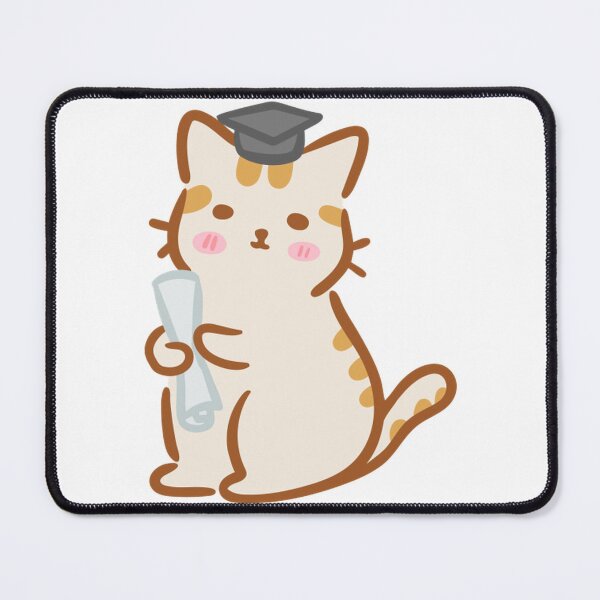 Item preview, Cute Orange Cat Holding Diploma Graduation Cap Art designed and sold by LuckyNestCoKids.