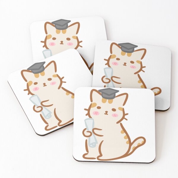 Item preview, Cute Orange Cat Holding Diploma Graduation Cap Art designed and sold by LuckyNestCoKids.